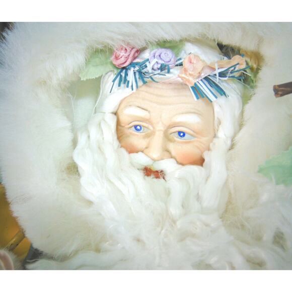 NEW Brinn's 1993 ENGLISH GARDEN SANTA 16" DOLL Porcelain Father Christmas Decor - Picture 2 of 12